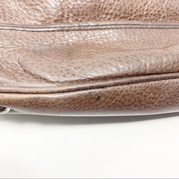 Longchamp | Cosmos Brown Pebbled Leather Hobo/Bucket Bag - Picture 16 of 16